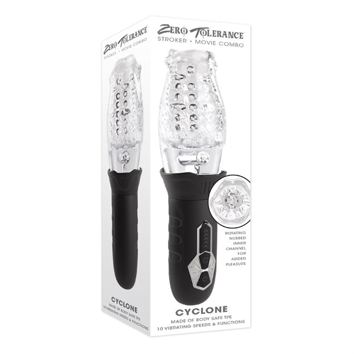 Cyclone - Rechargeable Stroker - Black/Clear