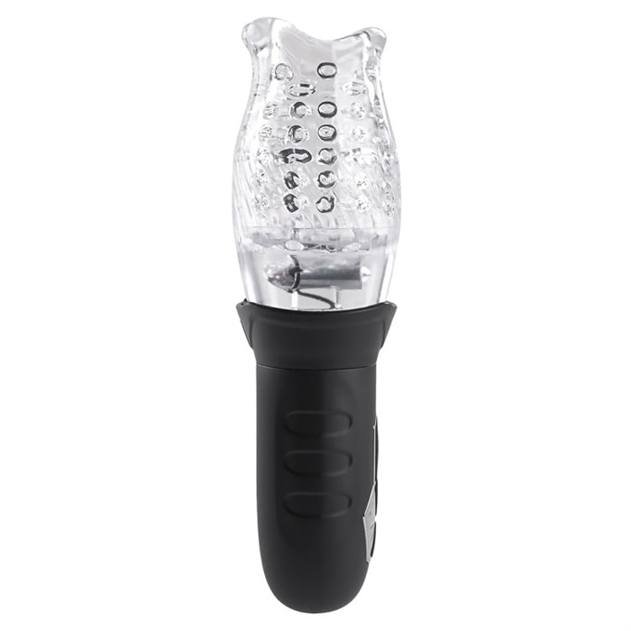 Cyclone - Rechargeable Stroker - Black/Clear