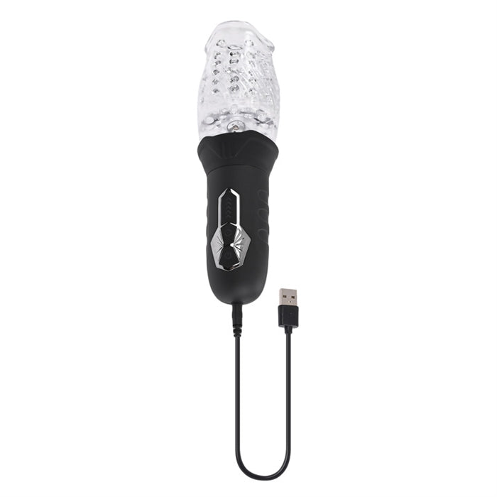Cyclone - Rechargeable Stroker - Black/Clear