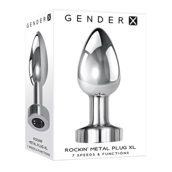 Rockin Metal Plug XL - Rechargeable - Silver