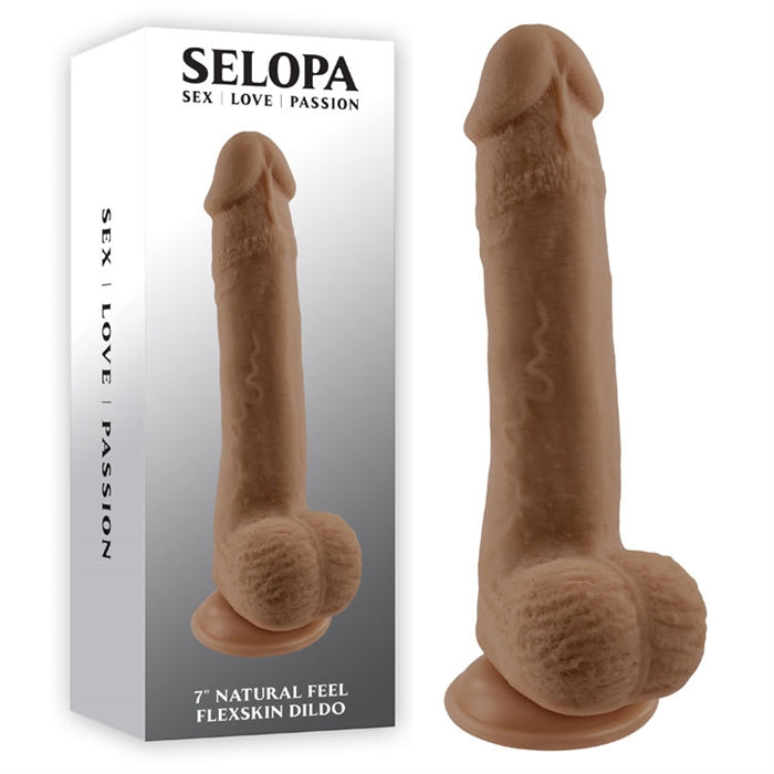 7" Natural Feel Flexskin - Dildo - Light