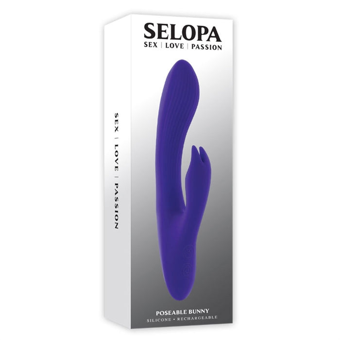 Poseable Bunny - Silicone Rechargeable - Purple