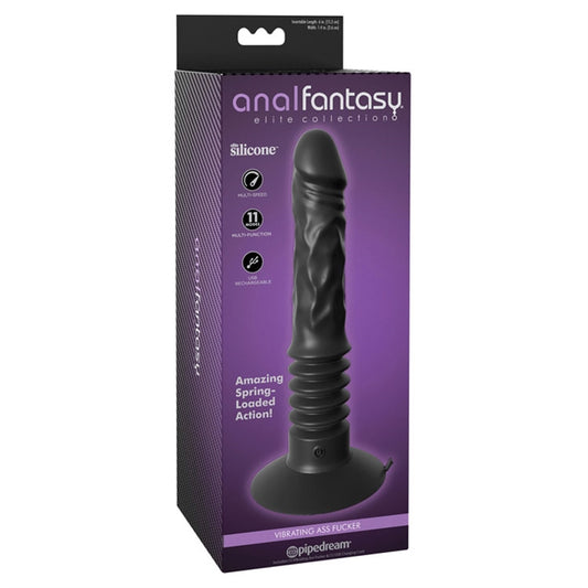 Anal Fantasy Elite Vibrating Ass Fucker - Black