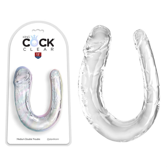 King Cock Clear Large Double Trouble