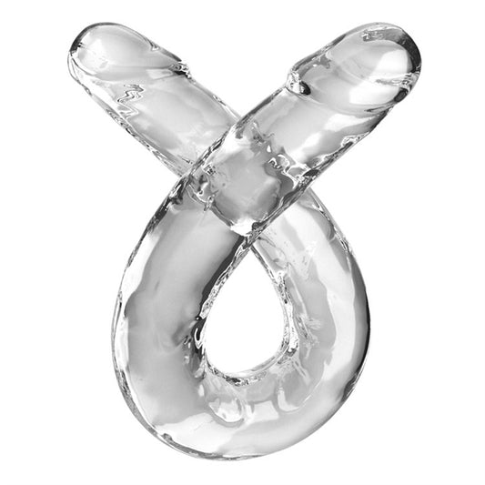 King Cock 18" Double Dildo - Clear