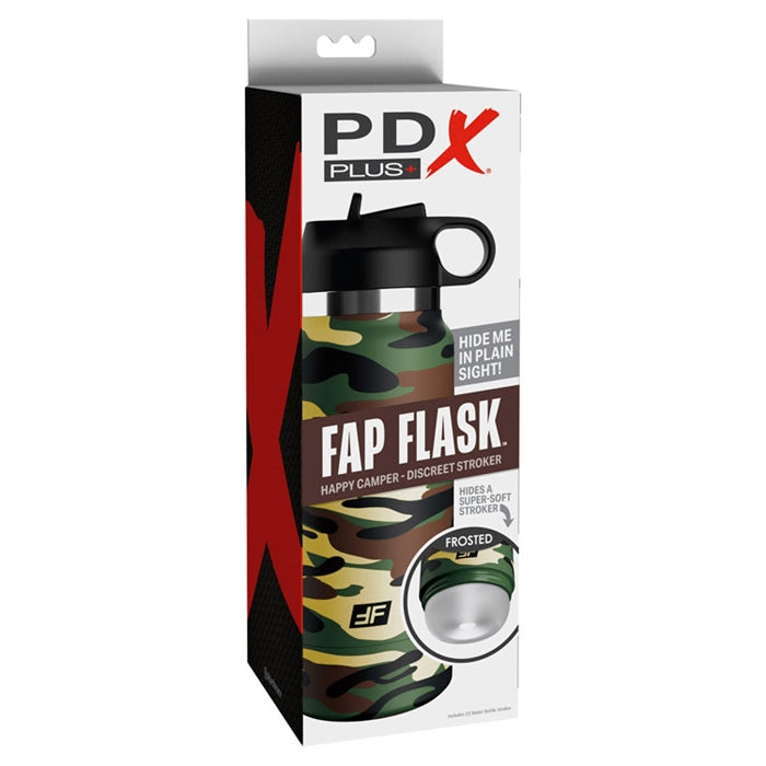 PDX Plus Fap Flask Happy Camper - Frosted/Camo
