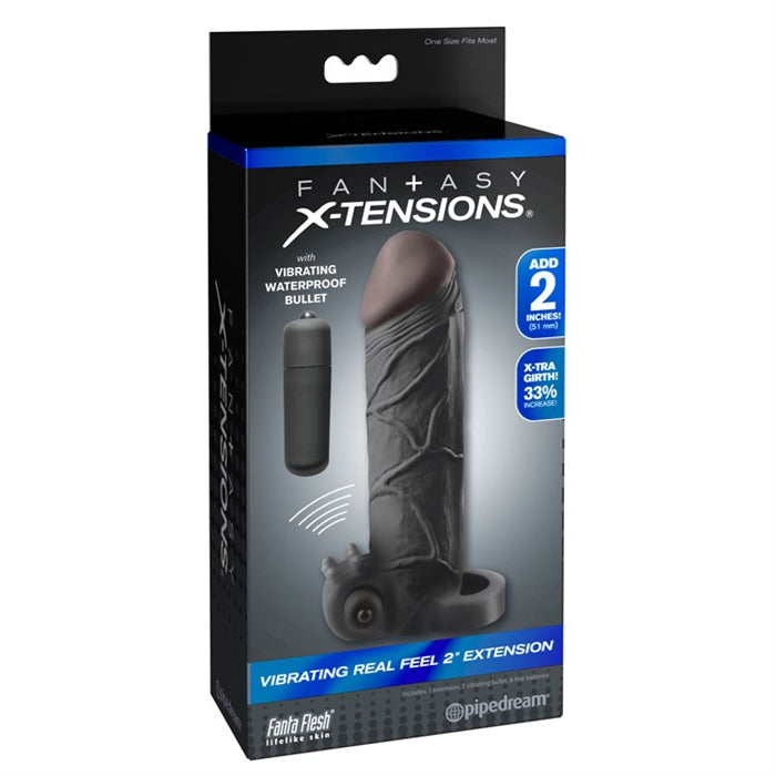 FX - VIBRATING REAL FEEL 2" EXT- BLACK