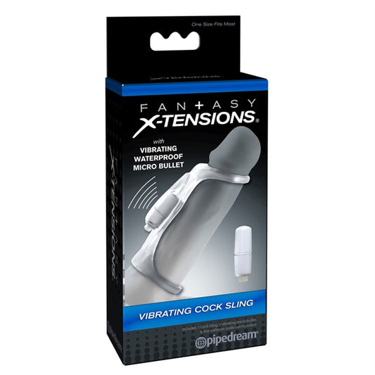FX - VIBRATING COCK SLING- CLEAR
