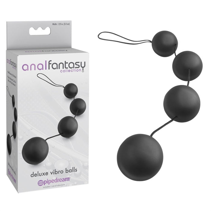 ANAL FANTASY COLLECTION DELUXE VIBRO BALLS - BLACK