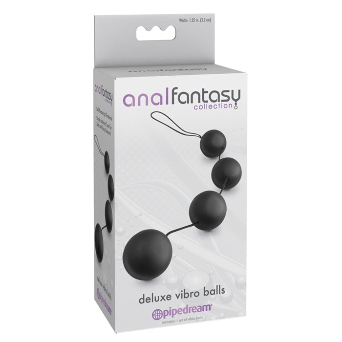 ANAL FANTASY COLLECTION DELUXE VIBRO BALLS - BLACK