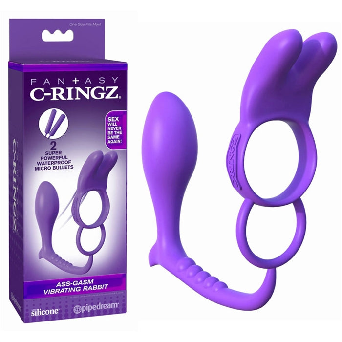 C-RINGZ ASS-GASM VIBRATING RABBIT PURPLE