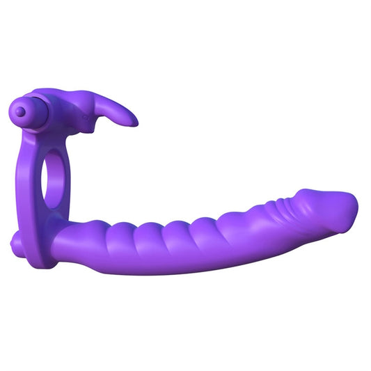 C-RINGZ SILICONE DOUBLE PENETRATOR RABBIT PURPLE