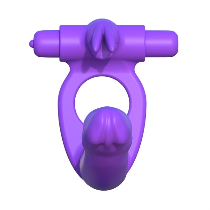 C-RINGZ SILICONE DOUBLE PENETRATOR RABBIT PURPLE
