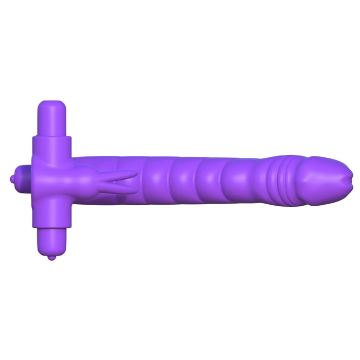 C-RINGZ SILICONE DOUBLE PENETRATOR RABBIT PURPLE