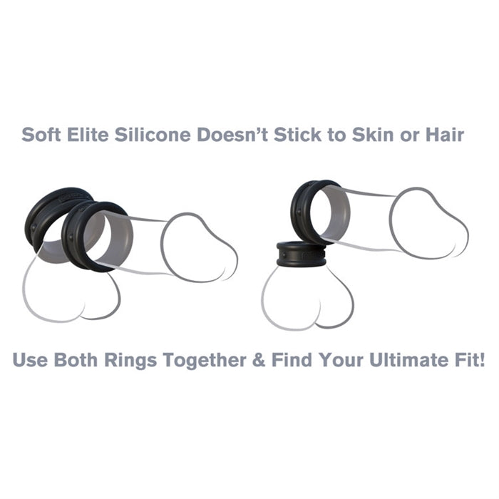 C-RINGZ MAX WIDTH SILICONE RINGS BLACK