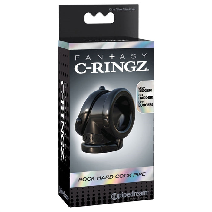 C-RINGZ ROCK HARD COCK PIPE BLACK