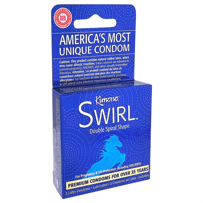 Kimono Condom Swirl Box of 3