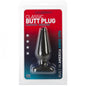 Plug anal classique noir moyen de 14 cm