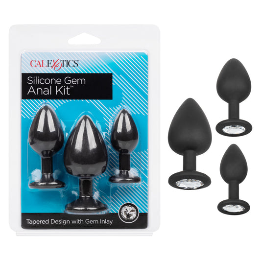 Calexotics - Kit anal en silicone et pierres précieuses