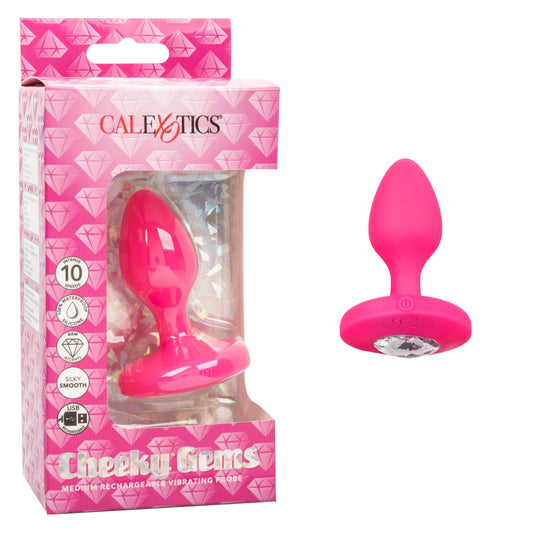 Cheeky Gems - Sonde vibrante rechargeable moyenne - Rose