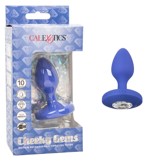 Cheeky Gems - Sonde vibrante rechargeable moyenne - Bleue