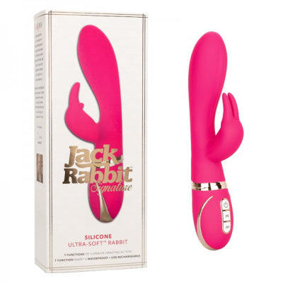 Jack Rabbit - Lapin en silicone ultra-doux - Rose