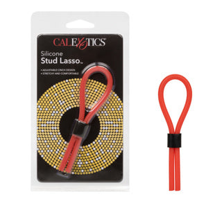 Anneaux lasso à clous en silicone - Rouge