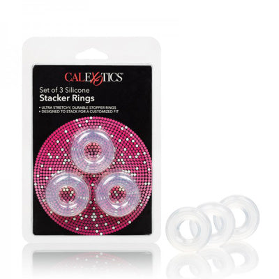 Lot de 3 anneaux empilables en silicone