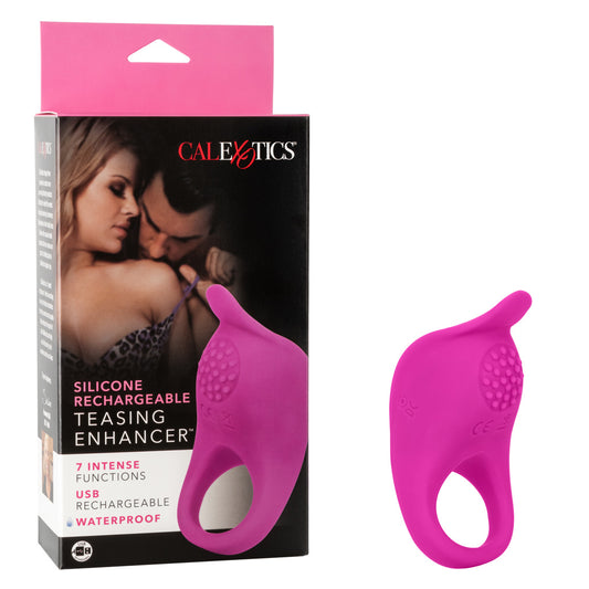 Stimulateur de stimulation rechargeable en silicone - Rose