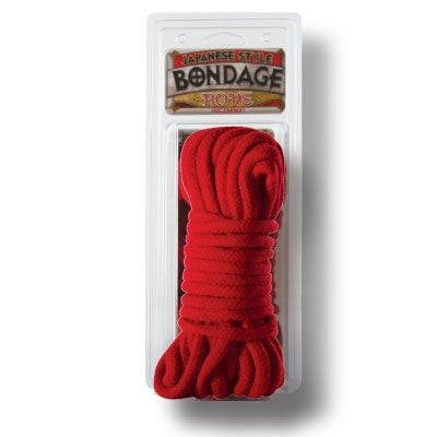 Corde de bondage en coton rouge
