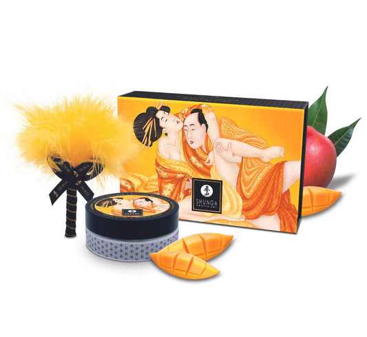 Shunga - Poudre de massage embrassable mangue