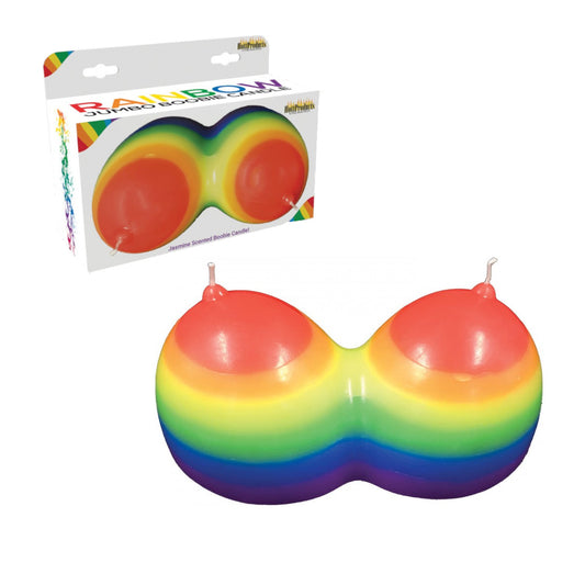 Hott Products - Bougie géante Boobie - Arc-en-ciel