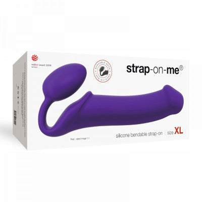 Strap-on-me - Strap-on semi-réaliste et flexible - Très grand - Violet