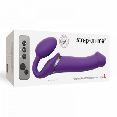 Strap-on-me - Godemiché vibrant semi-réaliste et flexible - Grande taille - Violet