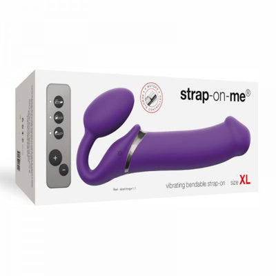 Strap-on-me - Godemiché vibrant semi-réaliste et flexible - Très grand - Violet