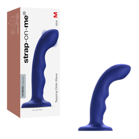 Strap-on-moi - Godemiché à vagues - M - Bleu