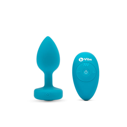 B-Vibe - Plug vibrant bijou - S/M - Aigue-marine