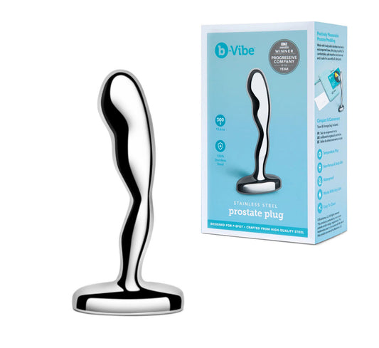 B Vibe - Bouchon de prostate en acier inoxydable