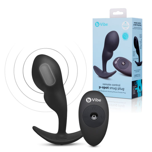 B-Vibe - Plug anal télécommandé pour point P, 145 g - Taille moyenne