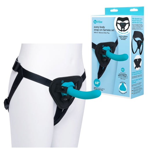 B-Vibe - Godemiché à harnais pour tout le corps 6''