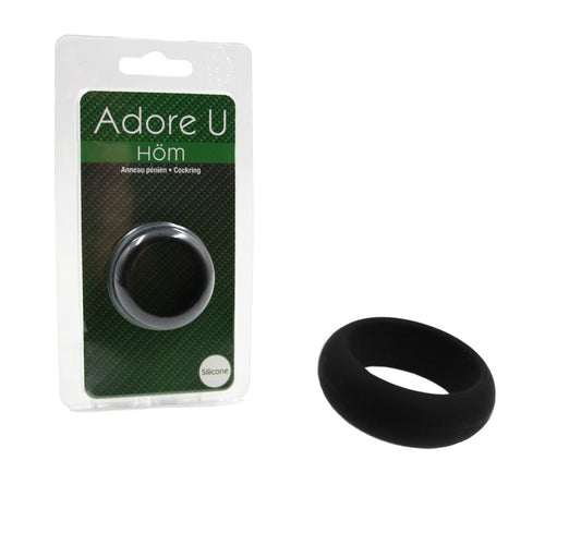 Adore U Höm - Anneau pénien en silicone de 3 cm - Noir