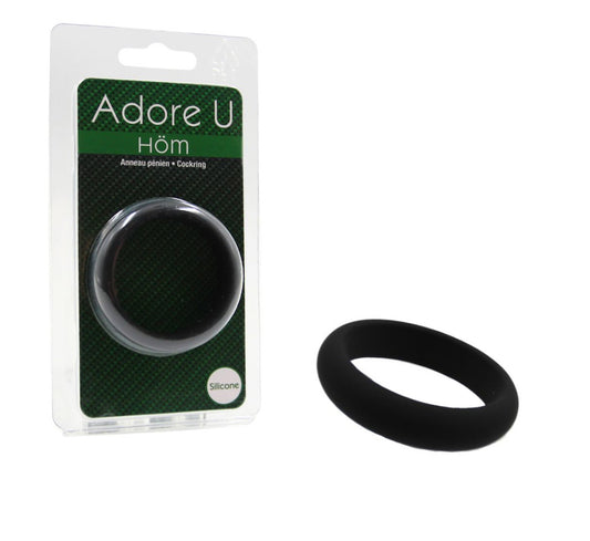Adore U Höm - Anneau pénien en silicone de 4,2 cm - Noir