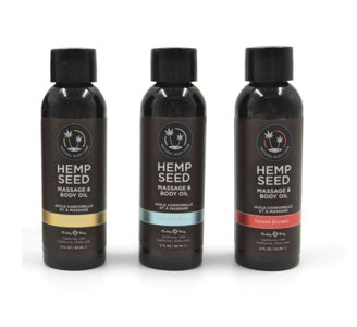 Coffret cadeau d'huile de massage aux graines de chanvre