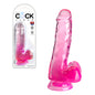 King Cock - Pénis de 15 cm avec testicules - Rose