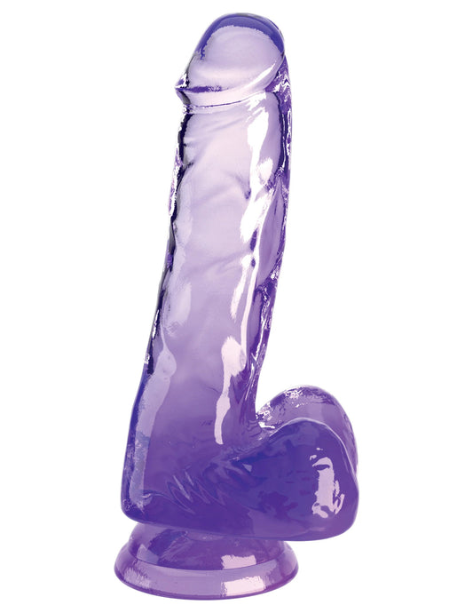 King Cock - Pénis de 15 cm avec testicules - Violet
