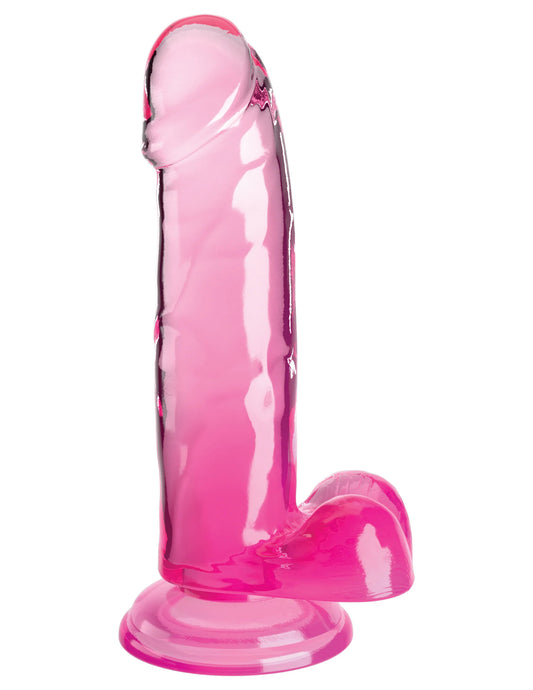 King Cock - Pénis de 18 cm avec testicules - Rose