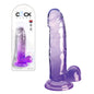 King Cock - Pénis de 18 cm avec testicules - Violet