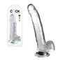 King Cock - Pénis de 23 cm avec testicules - Transparent