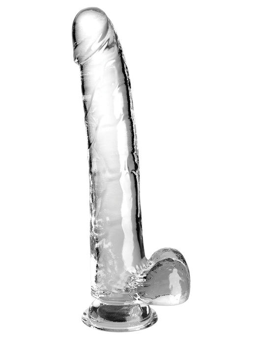 King Cock - Pénis de 28 cm avec testicules - Transparent