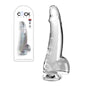 King Cock - Pénis de 19 cm avec testicules - Transparent